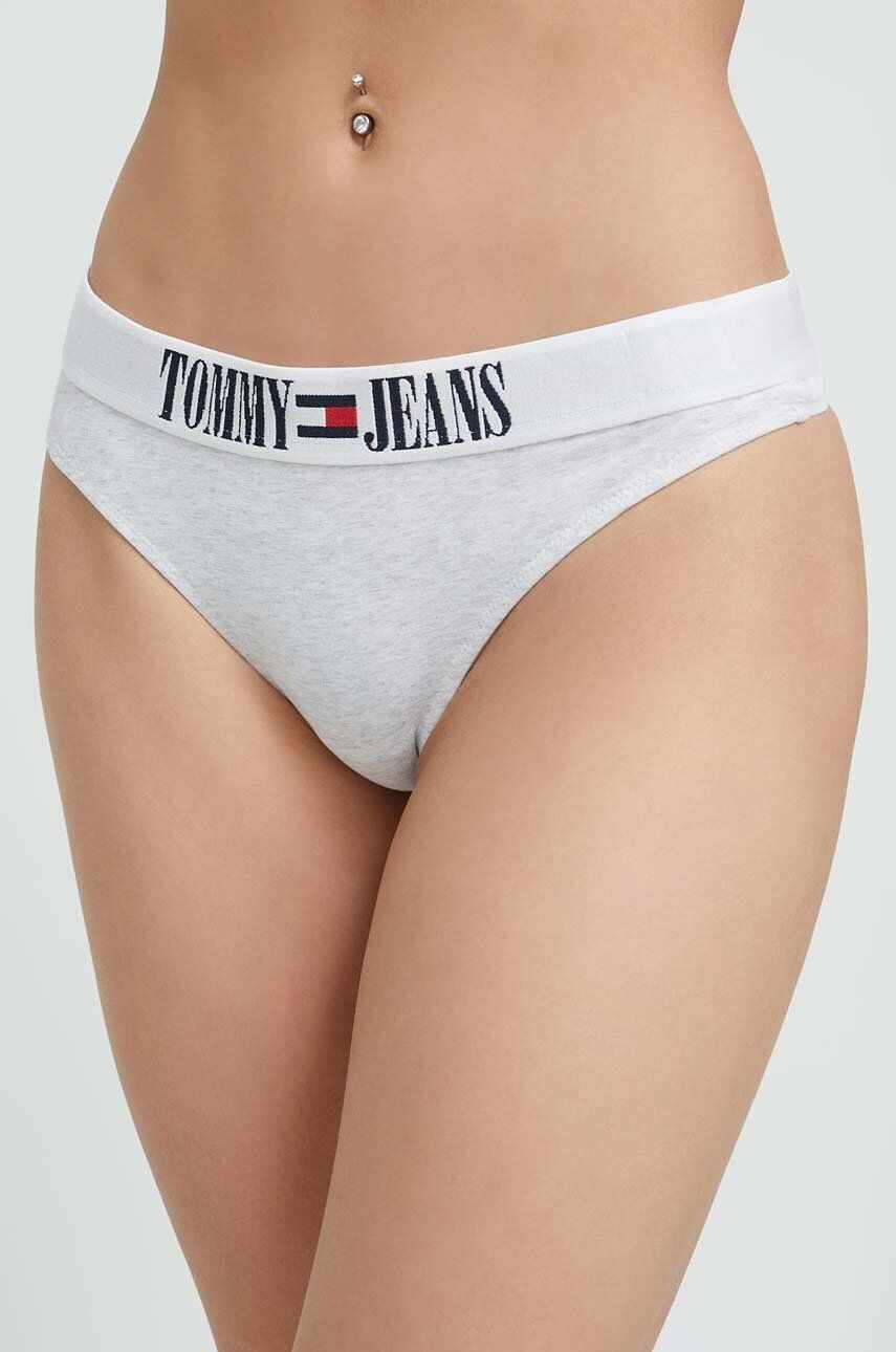 Tommy Jeans tanga culoarea gri